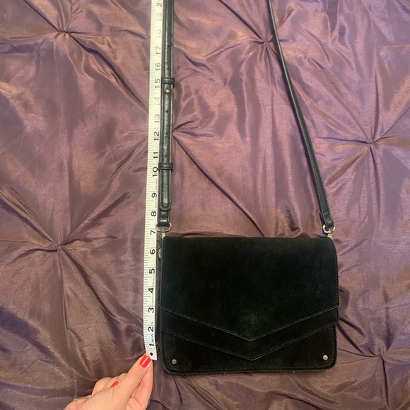 Leather and Suede Clutch with Shoulder Strap - Picture 4 of 9